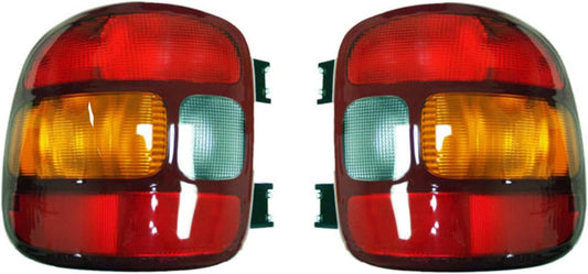 Rareelectrical New Tail Light Pair Compatible With Gmc Sierra 1500 Stepside Bed 1999-03 15224277 19169012 15224276 19169013 Gm2801136 Gm2800136