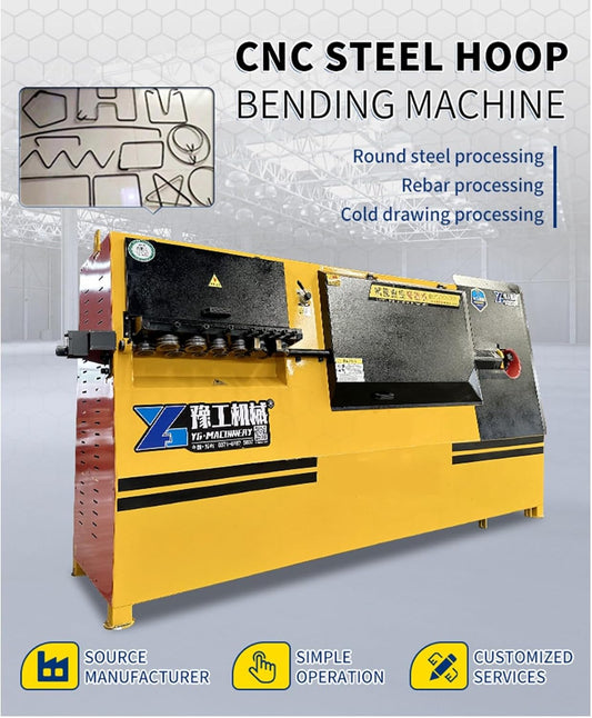 Automatic CNC Rebar Stirrup Bending Machine – Intelligent Steel Bar Processing Equipment with Low Failure Rate, High Speed Bending and Energy Saving Design for Construction Industry and Factories