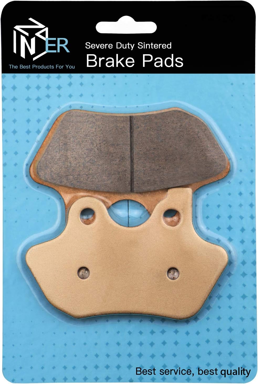 Zinger Brake Pads for Harley Davidson 2000-2007 Electra Glide Ultra Classic Touring FLHTCU-I Road Glide Road King Street Glide Fatboy Dyna Softail Night Train,2 Front&1 Rear Sintered Copper Brake Pad