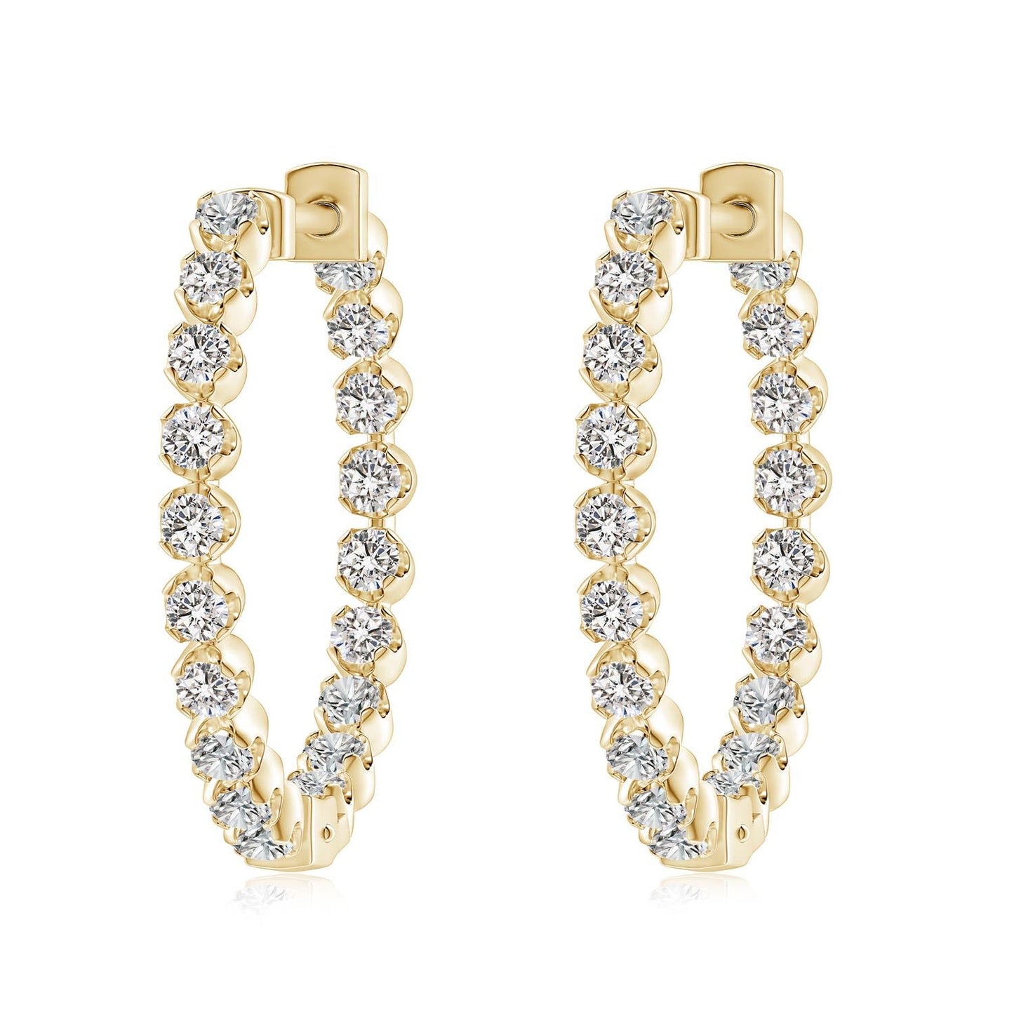 ANGARA Natural Diamond Earrings for Women | Floating Diamond in 14K Solid Gold/Platinum | April Birthday, Anniversary, Gemstone Jewellery Gift