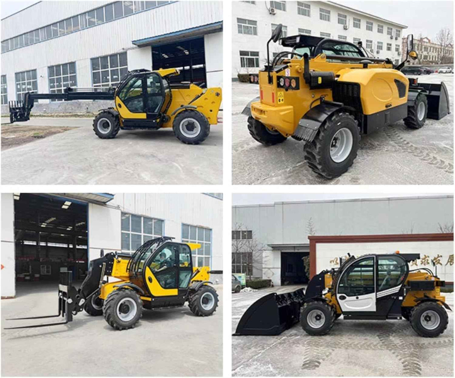All-Terrain Telehandler Forklift with Extendable Boom – Suitable for Construction Sites, Roadwork, and Bridge Material Transport
