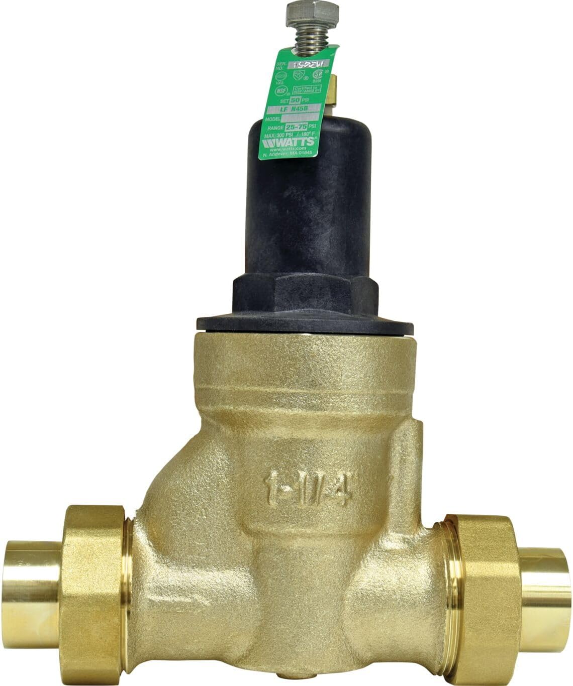 Watts 0009801 Watts 0009801 1 1/4" Copper Silicon Water Pressure Reducing Valve