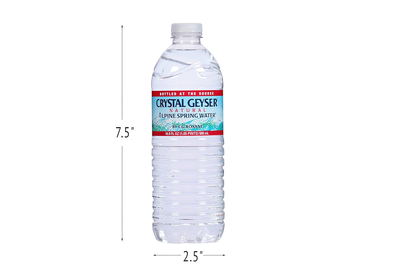 CRYSTAL GEYSER SINCE 1977 Pallet Of 84 Cases, Of Alpine 100% Natural Spring Water, 24 16.9oz bottlesper Case, Bottled at The Source, Clear, (CGW24514PL)