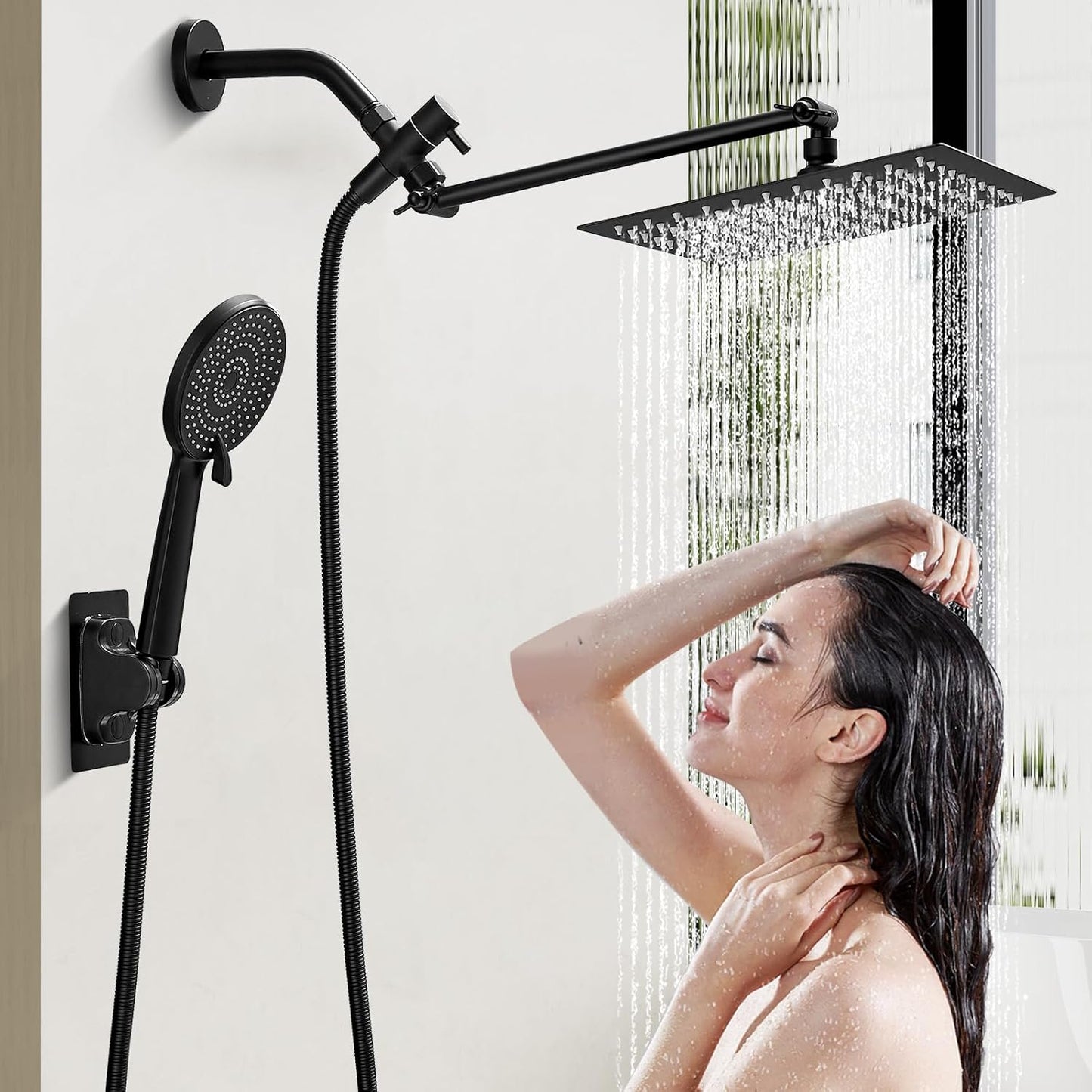 OWOFAN Kitchen Faucet with Shower Head Black 10 Inch Product Bundles