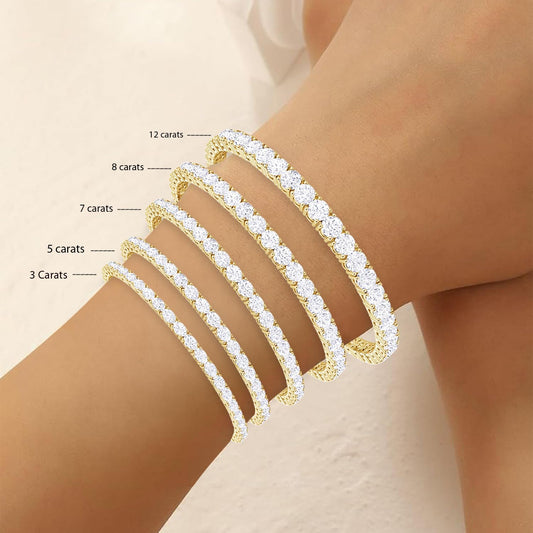 Houston Diamond District Mined Natural Diamond Tennis Bracelet 4 Prong Value Plus Collection