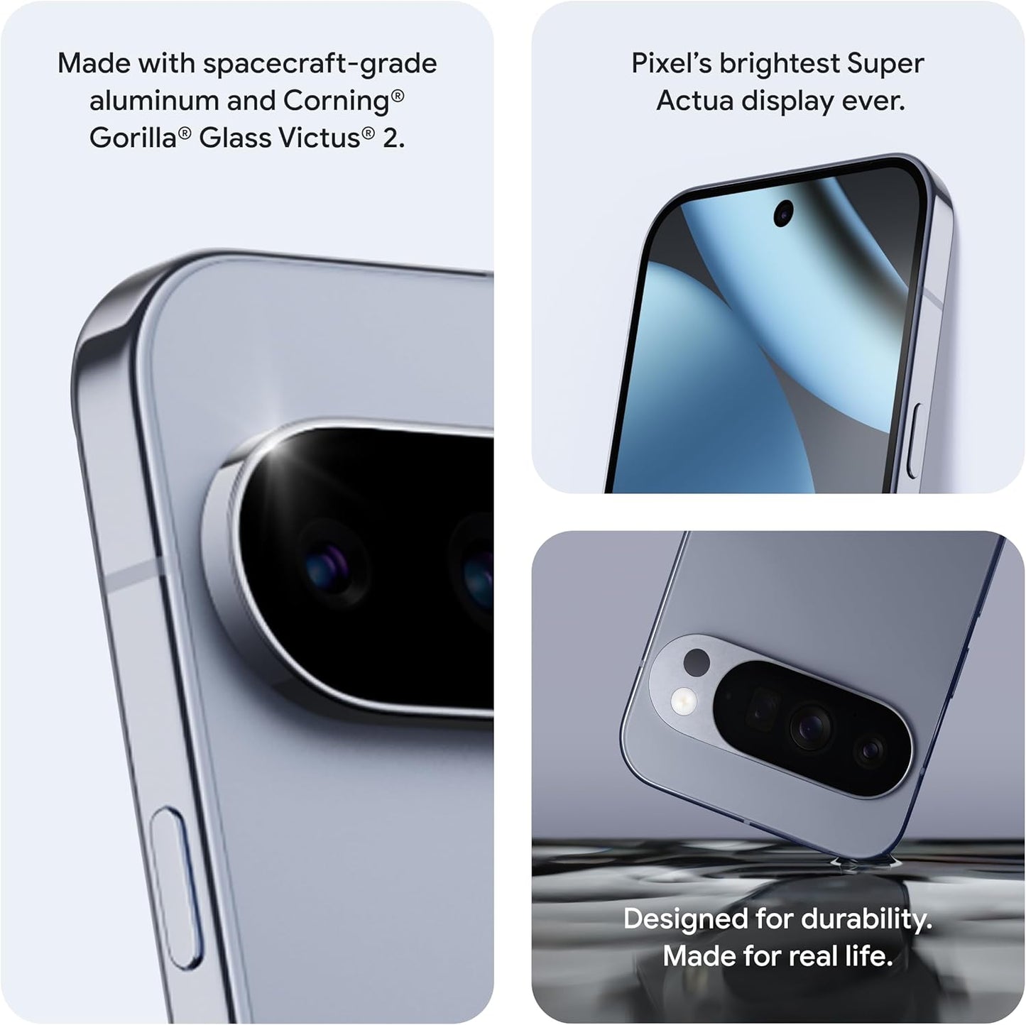 Google Pixel 10 Pro - Unlocked Android Smartphone - Gemini AI Assistant, Triple Rear Camera System, Fast-Charging 24+ Hour Battery, and 6.3" Super Actua Display - Moonstone - 128 GB (2025 Model)