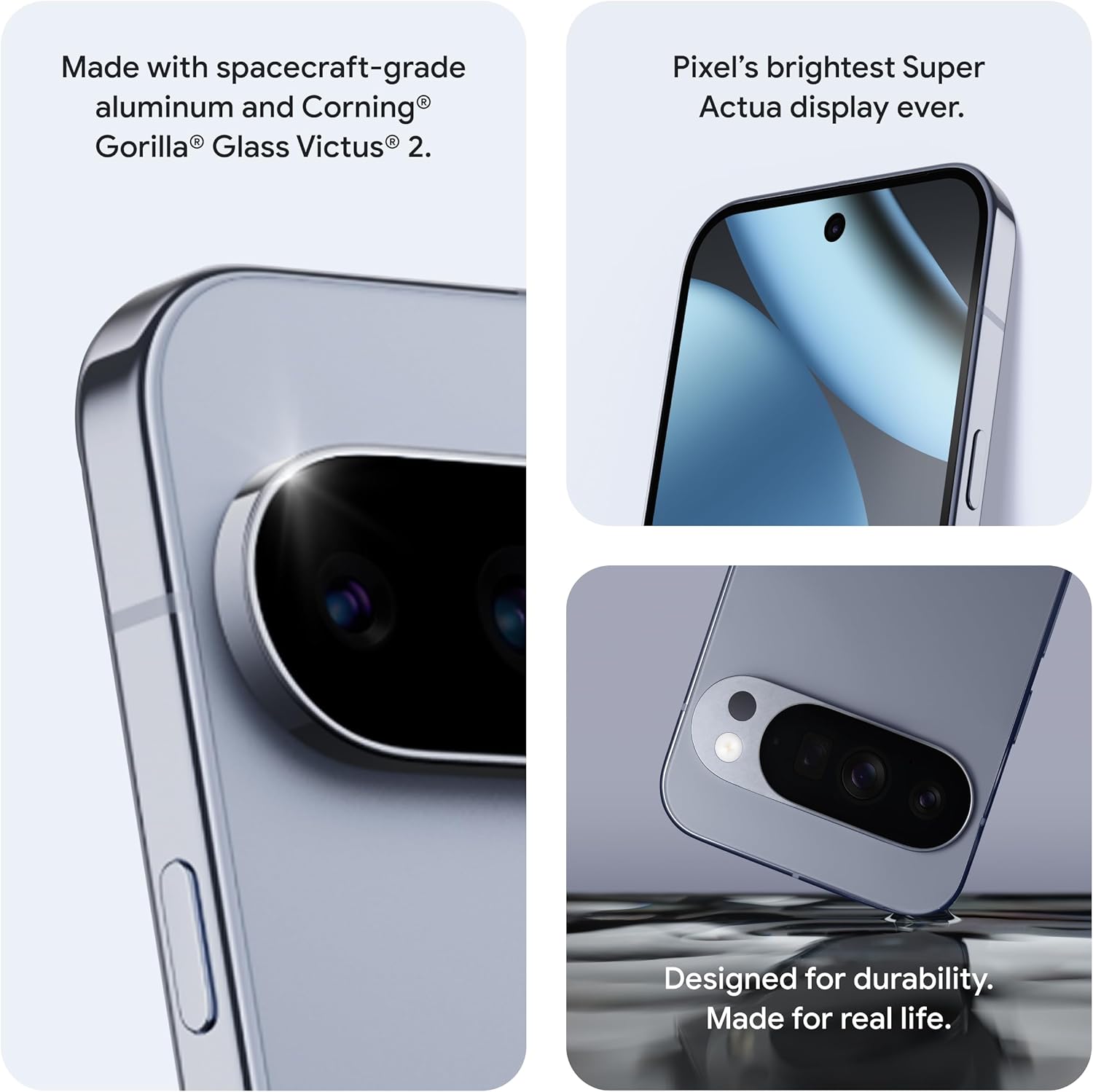 Google Pixel 10 Pro - Unlocked Android Smartphone - Gemini AI Assistant, Triple Rear Camera System, Fast-Charging 24+ Hour Battery, and 6.3" Super Actua Display - Moonstone - 128 GB (2025 Model)