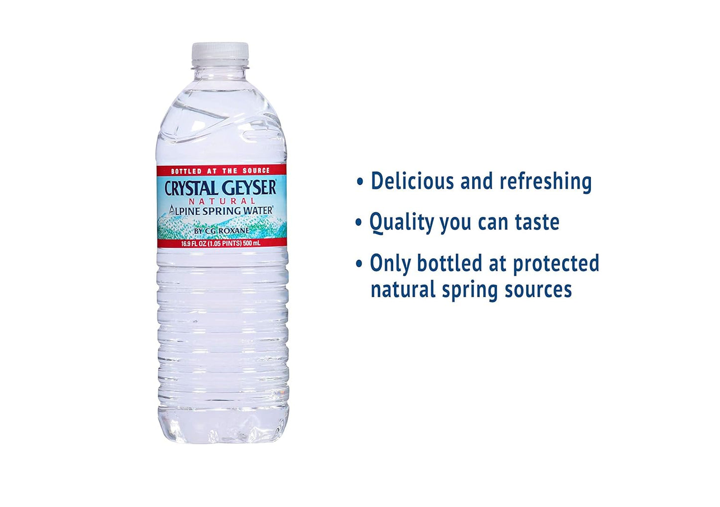 Crystal Geyser Pallet Of 84 Cases, Of Alpine 100% Natural Spring Water, 24 16.9oz bottles per Case, Bottled at The Source