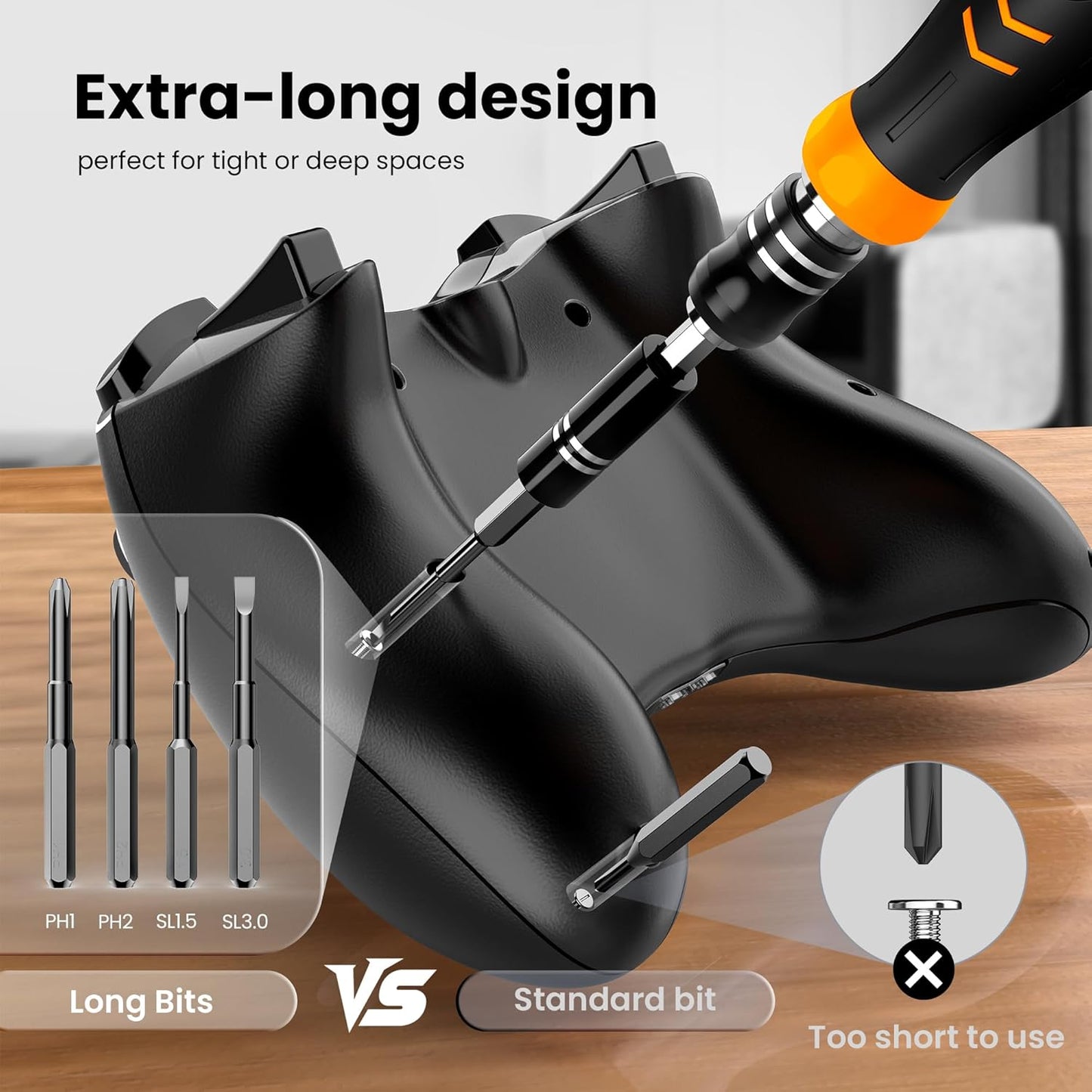 JOREST 115 in 1 Small Precision Screwdriver Set, Tool Gifts for Men Dad Him, Magnetic Repair Tool Kit for PC, Laptop, Tablet, iPhone, Macbook, Jewelers, PS5, Xbox, Switch, Game Console, Door &Chair