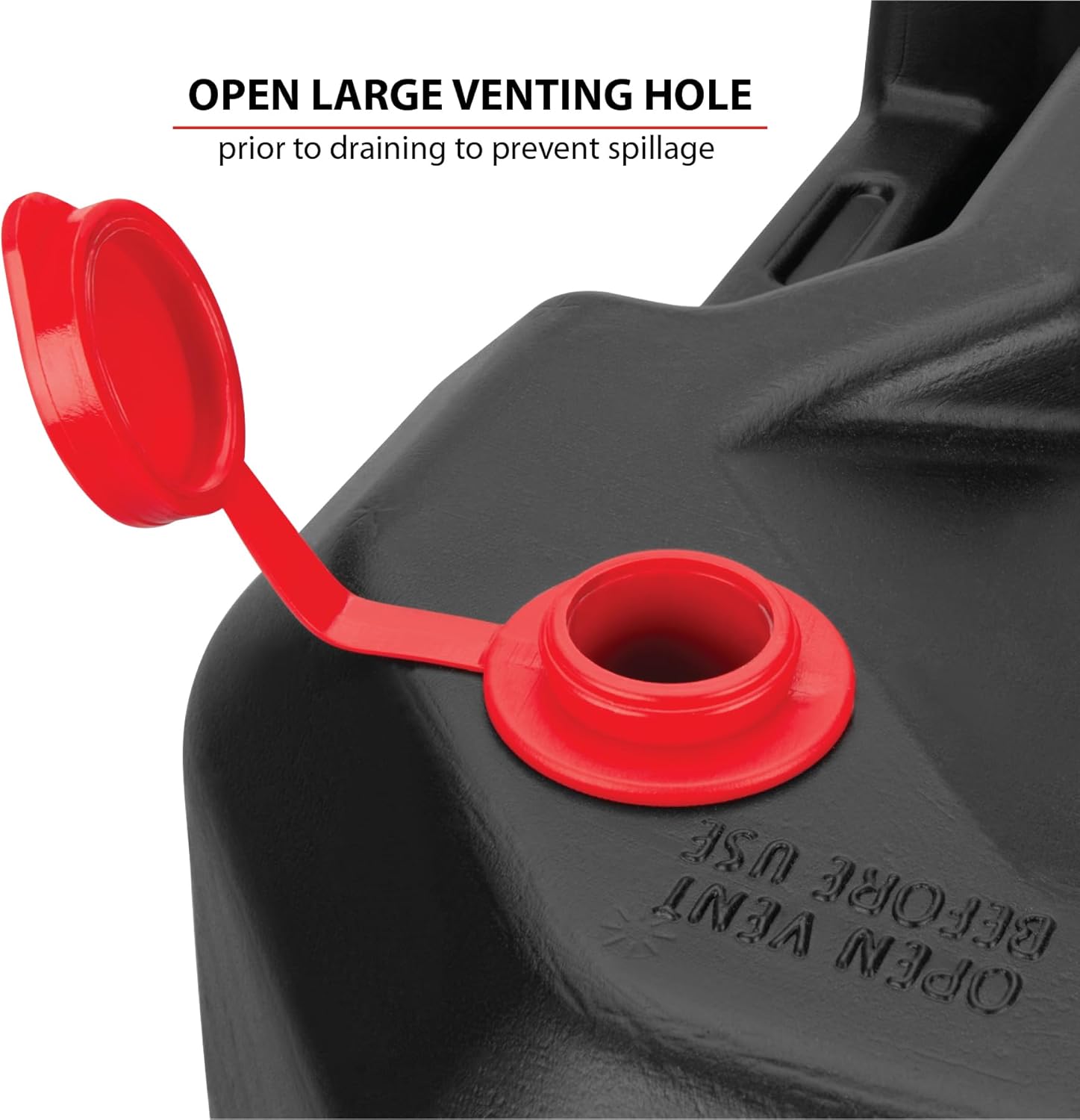 Performance Tool W4077 16-Quart Oil Drain Container, Deep Drain Well, Integrated Handle, Sealing Rubber Gaskets, Black