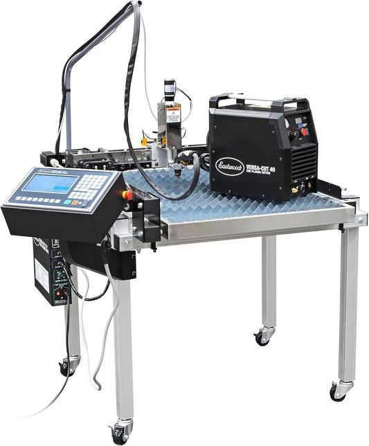 Eastwood Versa-Cut 2'X2' CNC Plasma Table With CNC Cut 40A Plasma Cutter Machine with Cutting Torch | All-in-One Professional Dual Voltage Metal Precision Cutting and Sheet Fabrication Equipment Set