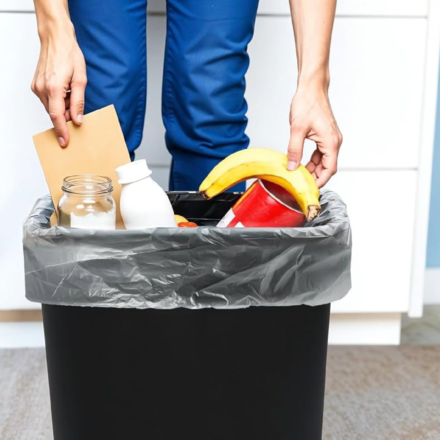 12-16 Gallon Clear Trash Bags, 42000 Count Bulk, Full Pallet, For Commercial Kitchen or Office, Can Liners, Multi-Use Garbage Bags