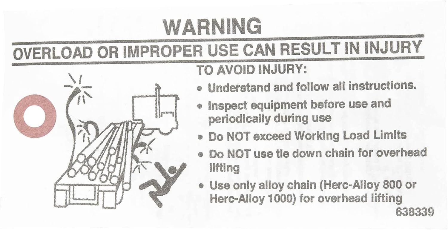 Mytee Products 3/8" x 20' Grade 70 Transport Binder Chain - Made in USA with G70 Grab Hooks - Tow Transport Binder Chain - 6,600 Lbs WLL
