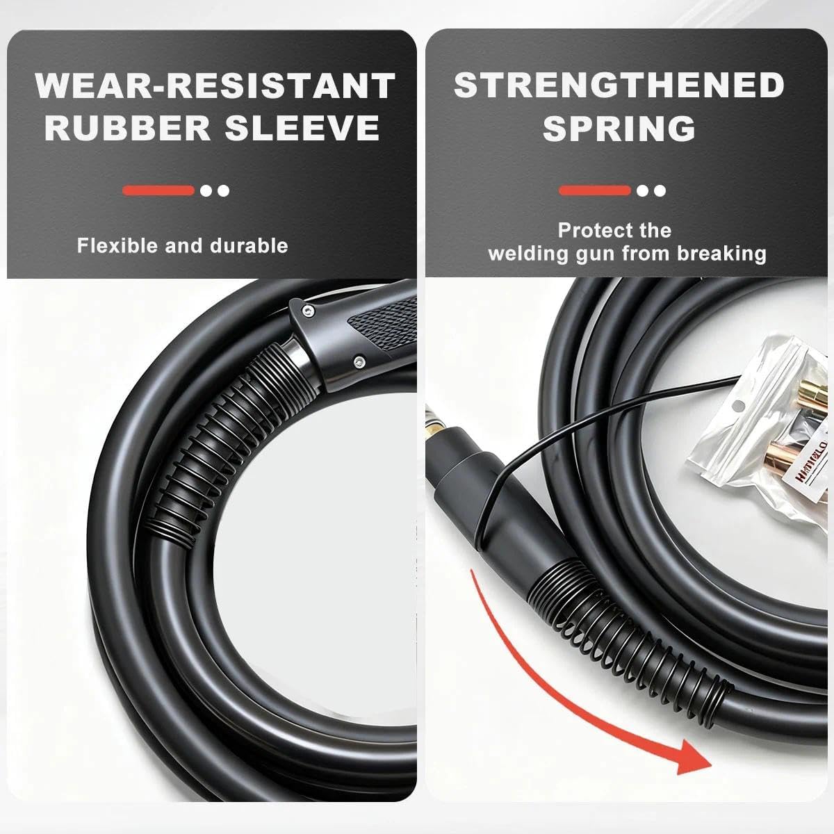 Havey Duty Mig Welding Gun 400A 15' Replacement for Tweco #4 fits Miller Mig Welder (15ft 400A Mig gun for Miller adapter)