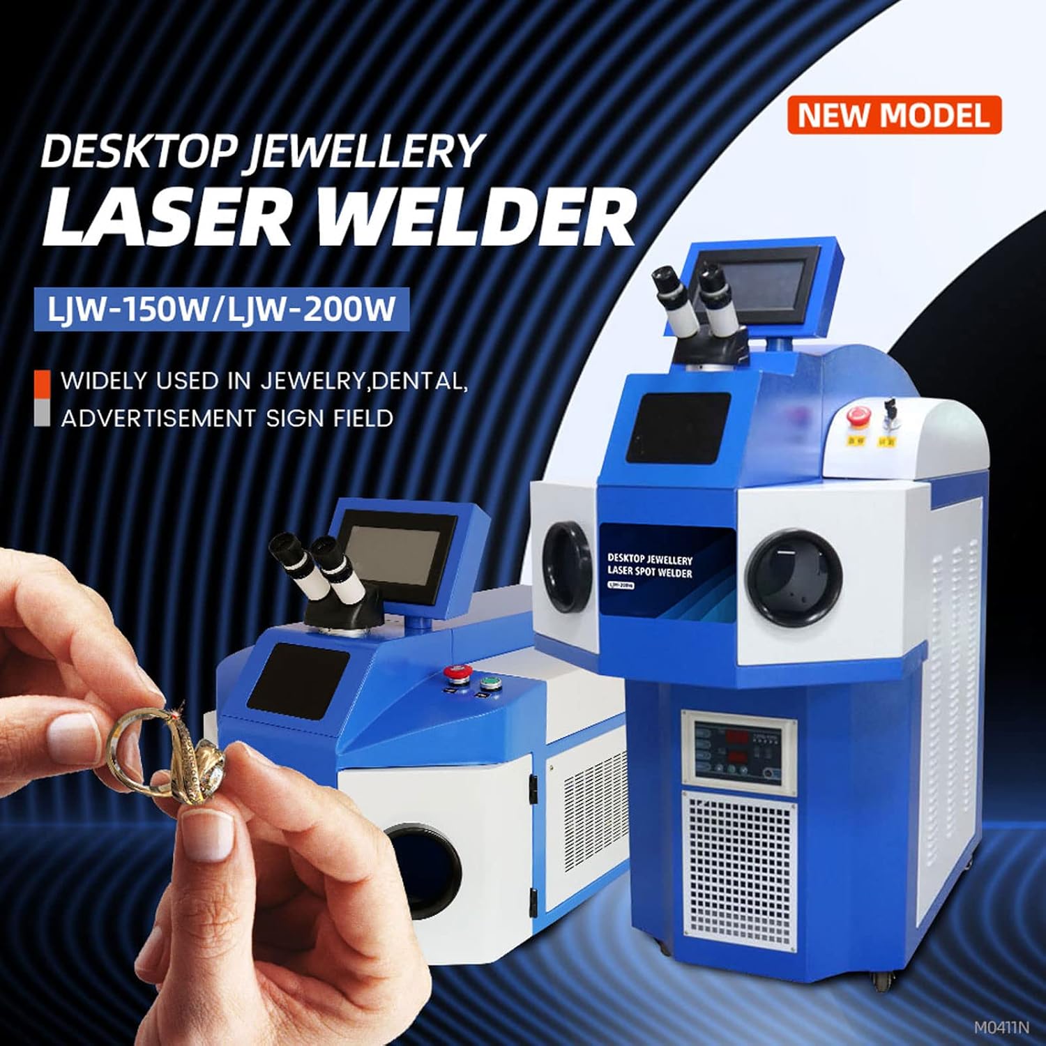 ZAC 150W Jewelry Spot Welder Class 1 0.39mW Laser Jewelry Welder 40 Joules LJW-150 Countertop Gold Silver Laser Welding Machine 220V 1 Phase Desktop Jewelry Repair Tool for Platinum 24K Gold