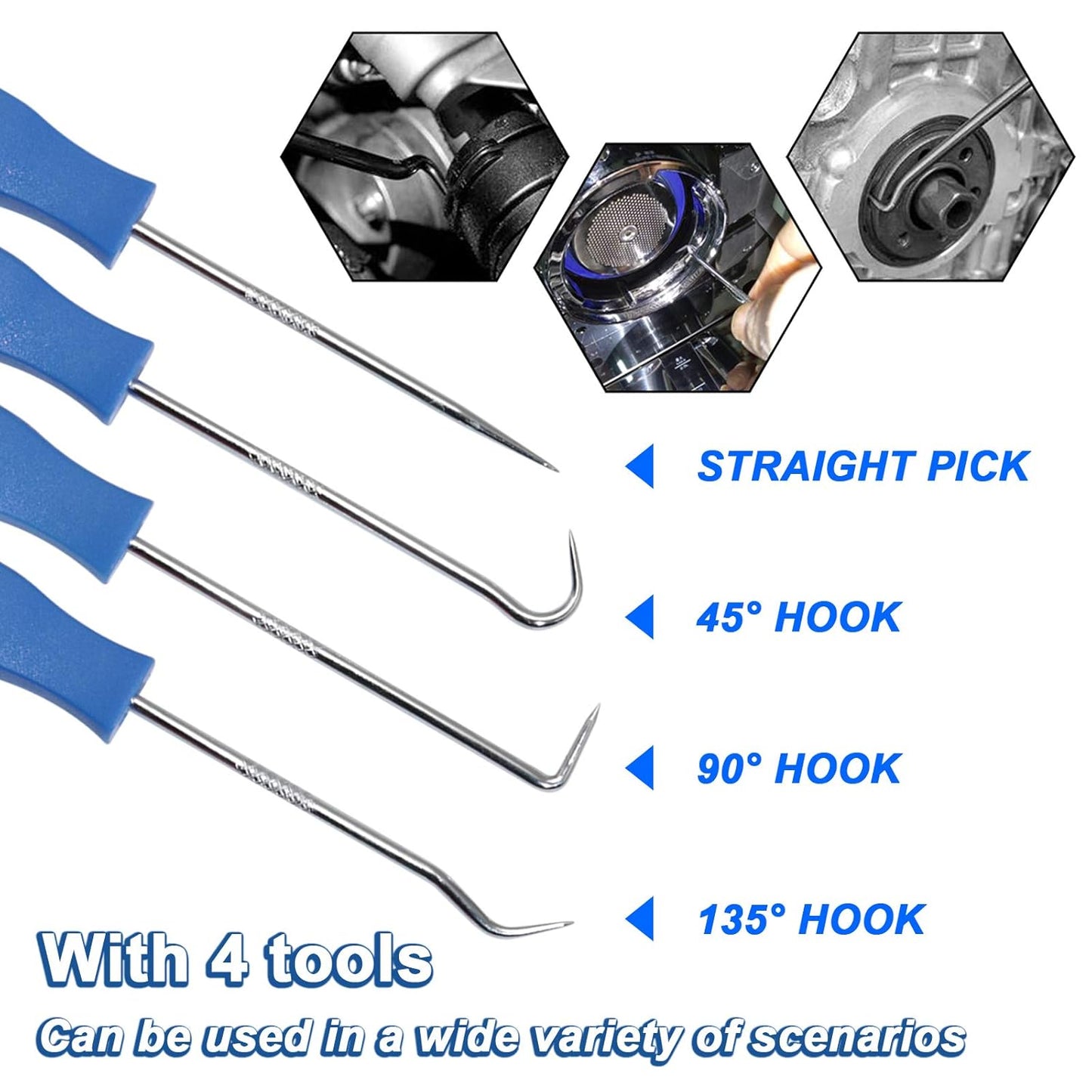 740pc Universal O Rings Assortment in 24 Sizes with 4pc Tools | Rubber O Rings Kit for Faucet Plumbing Automotive Repair | Nitrile Rubber Oring Kit