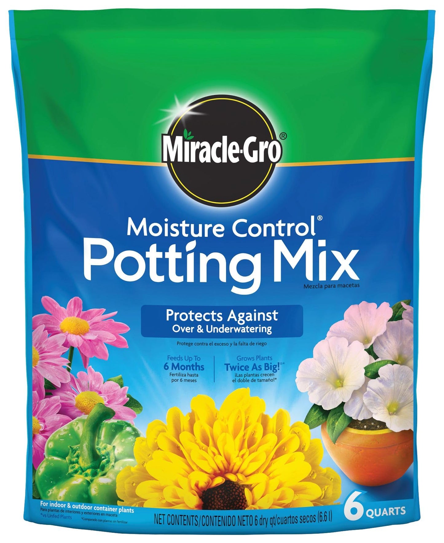 Miracle-Gro Moisture Control Potting Mix Bulk Pallet, for Container Plants, Protects Against Over- and Under-Watering, 1 cu. ft. Bags, Pallet of 80