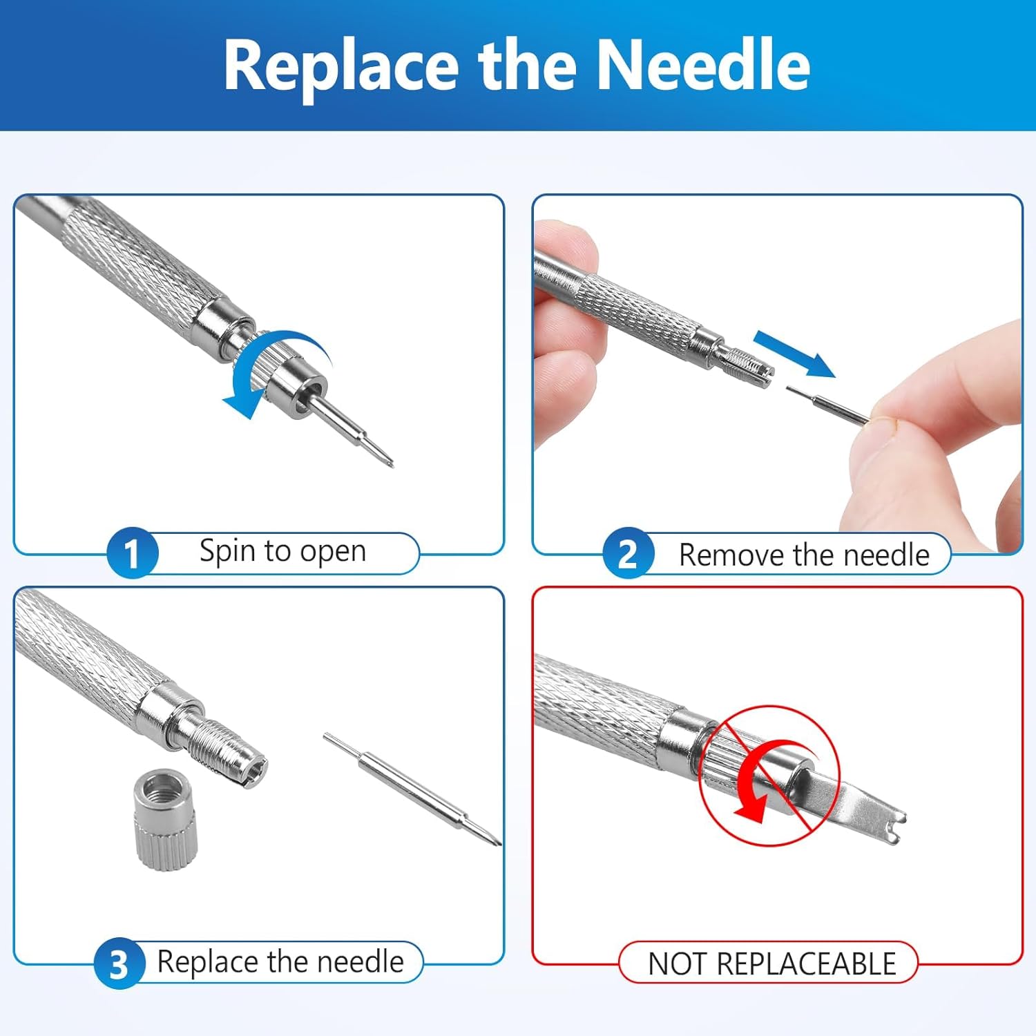 JOREST Watch Spring Bar Tool, Watch Repair Kit to Replace the Watch Strap, Watch Link Removal Tool, With User Manual, 56PCS (16-26mm) Spring Bars