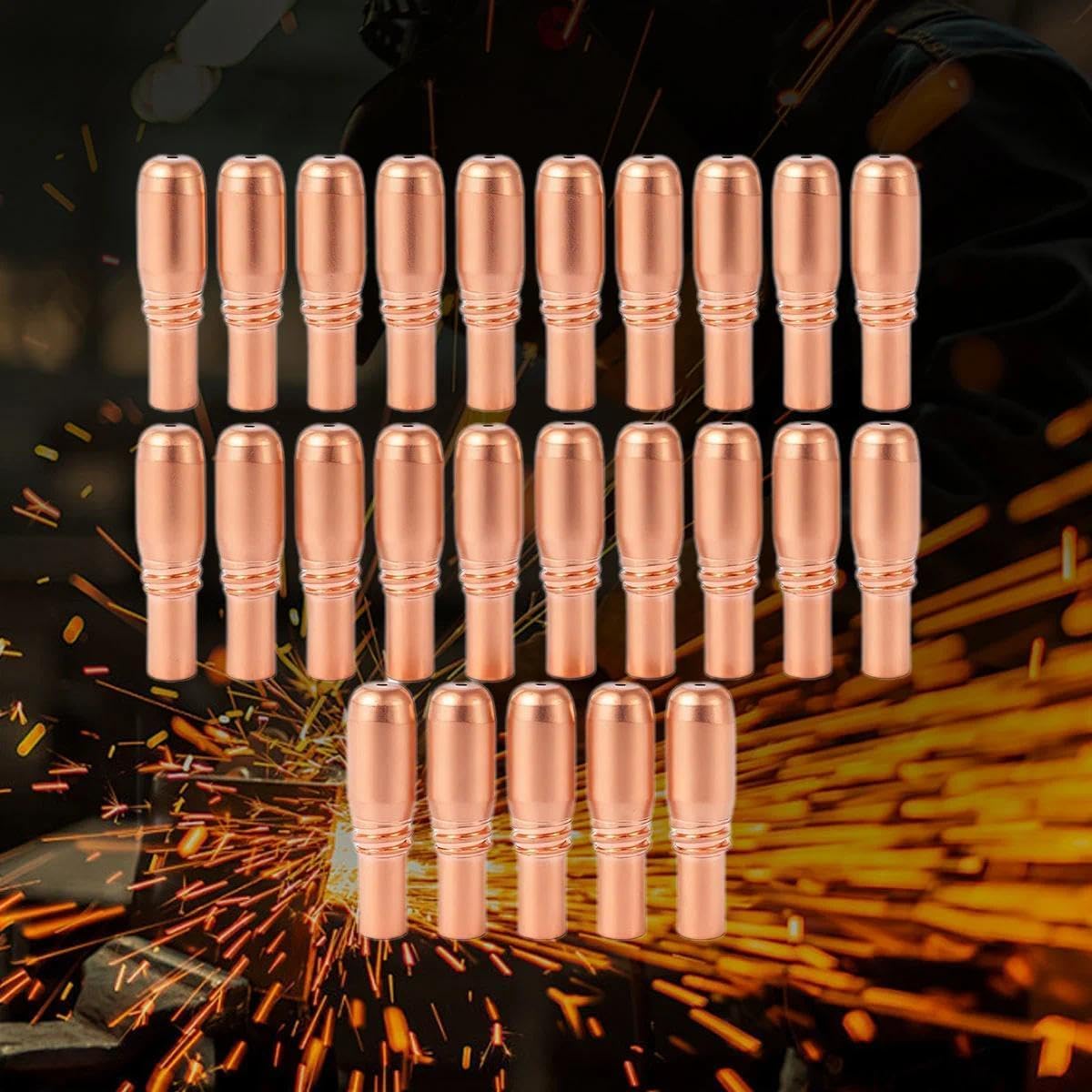 25pcs .035(0.9mm) Contact Tip For Bernard Acculock-S T-A035CH Used With New Miller MDX-250 Gun D-MA250 Gas Diffuser