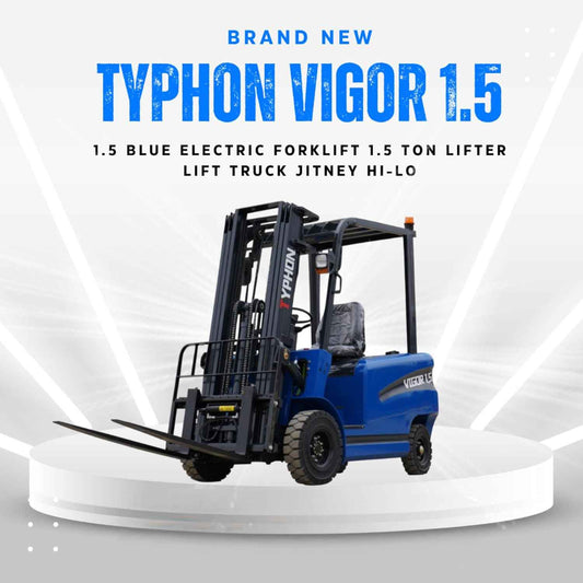New 2025 TYPHON Vigor 1.5 Blue Electric Forklift 1.5 Ton Lifter Lift Truck Jitney Hi-Lo