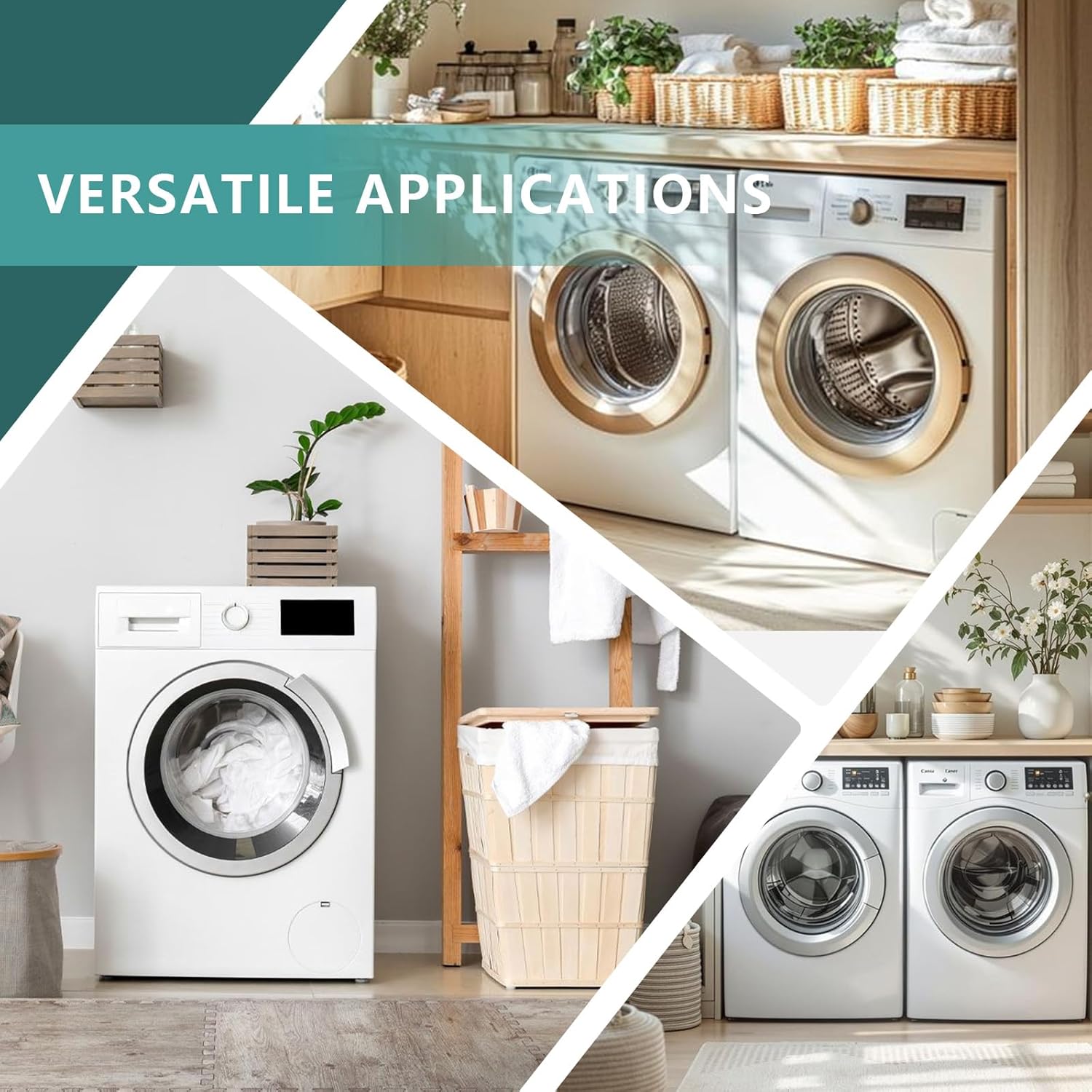 Washing Machine Outlet Box, Niikappu 1/2 Inch Pex Crimp Inlet x 3/4 Inch MHT Outlet Connection, Washer Box with Double Drains, with Stainless Steel Water Hammer Arrestor