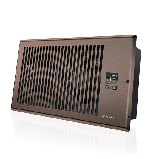 AC Infinity AIRTAP T6 Bronze, Register Booster Fan for 6” x 12” Register Holes, Improves Heating & Cooling Vents, Quiet 10-Speeds. ONLY FITS 6” x 12” DUCT OPENINGS