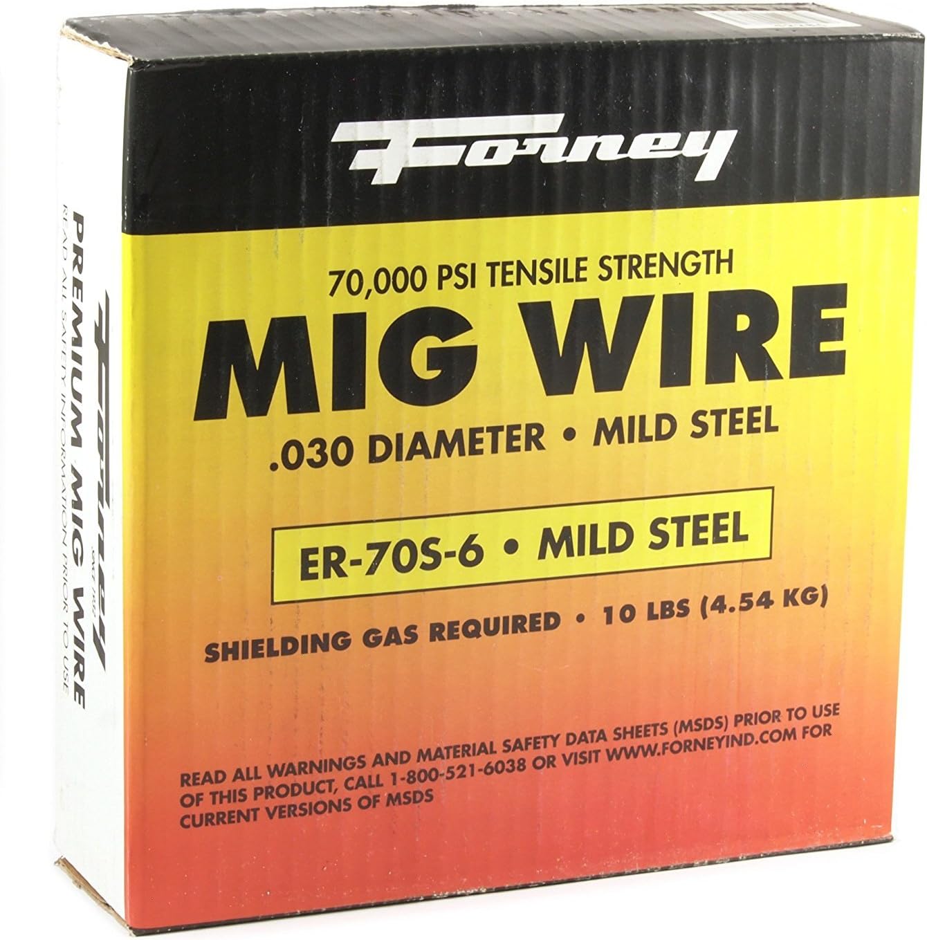 Forney 42286 Mig Wire, Mild Steel ER70S-6.030-Diameter, 10-Pound Spool