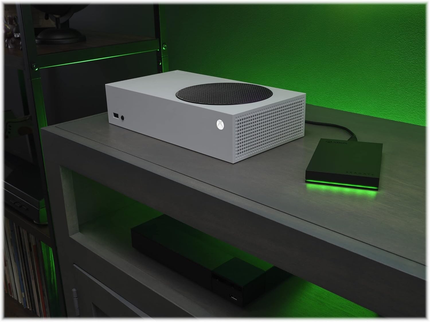 Seagate Game Drive for Xbox 2TB External Hard Drive Portable HDD - USB 3.2 Gen 1, Black with built-in green LED bar , Xbox Certified, 3 year Rescue Services (STKX2000400)