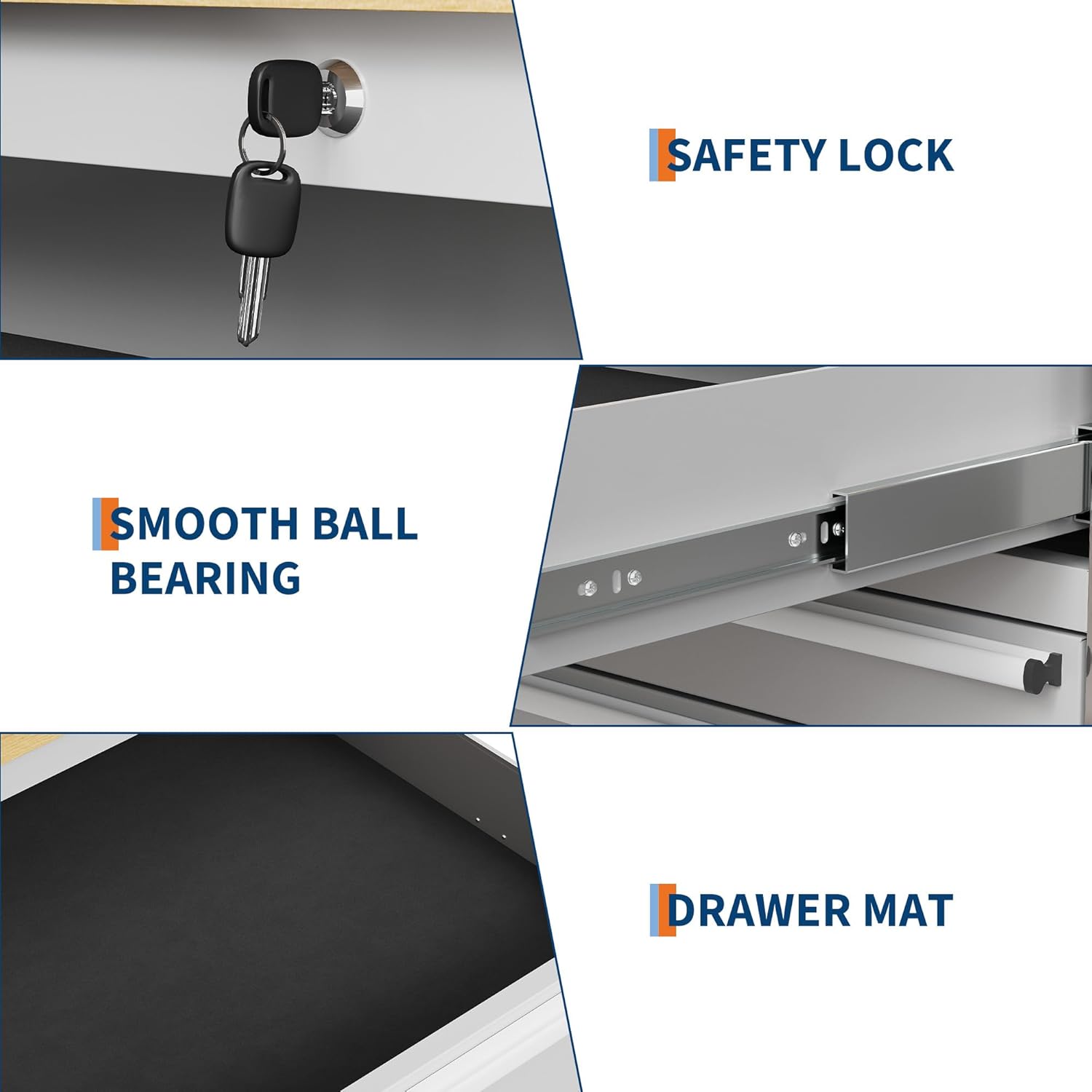 61 in Tool Chest, Tool Box Mobile 9 Drawers Storage Rolling Cabinet with Wheels Lock Key Locking System Drawer Liners for Garage Warehouse Repair Shop