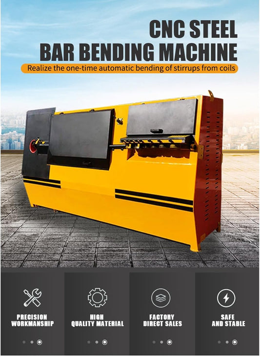 Automatic CNC Steel Bar Hoop Bending Machine – High Efficiency Rebar Processing Equipment with Dual Direction Bending and Accurate Cutting for Construction, Factories and Reinforcement Work