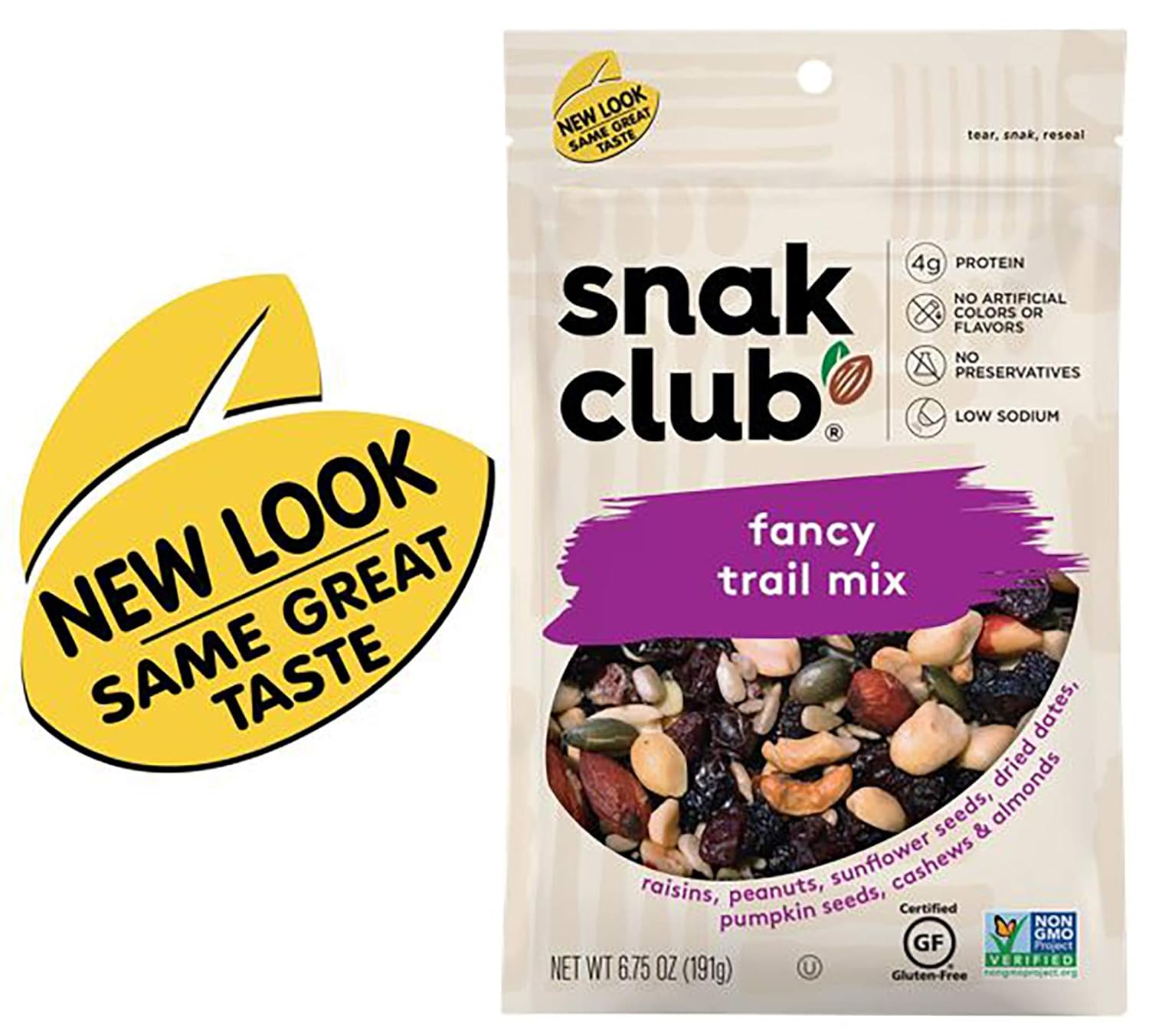 Snak Club All Natural Fancy Trail Mix, 6.75 Ounce (Pack of 6)