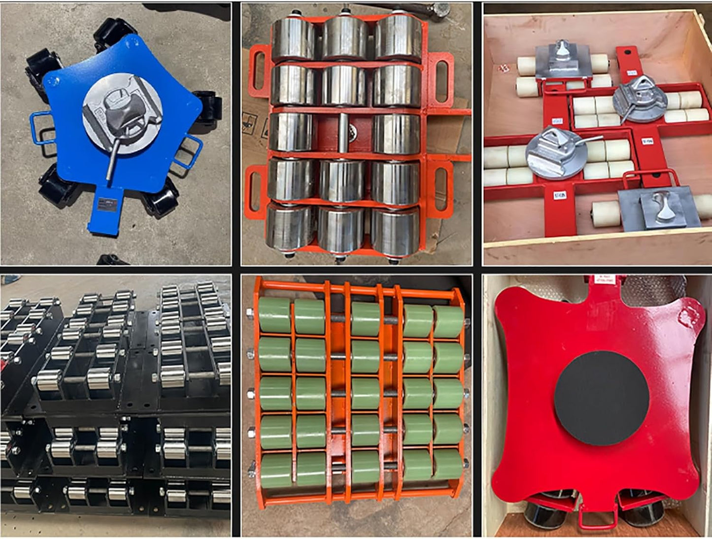 10T Machinery Skate Dolly, 22000lbs Machinery Moving Skate, Machinery Mover Skate w/ 360° Rotation Palletts and 4 Rollers, Heavy Duty Industrial Moving Equipment(Heavy Duty Polyurethane Wheels)