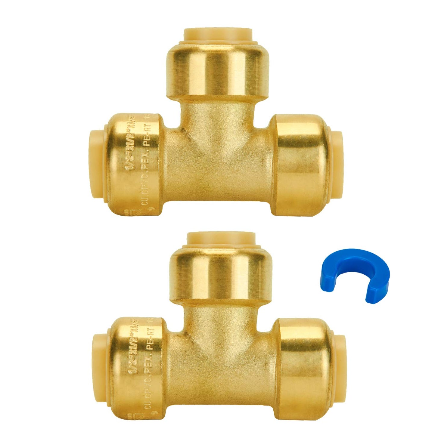 SUNGATOR 1/2 Inch 90 Degree Elbow, Push Pex Elbow 1/2 Inch, No Lead Brass Push-to-Connect Plumbing Fittings for PEX Pipe, Copper, CPVC, with 1 Disconnect Clip, Pack of 12
