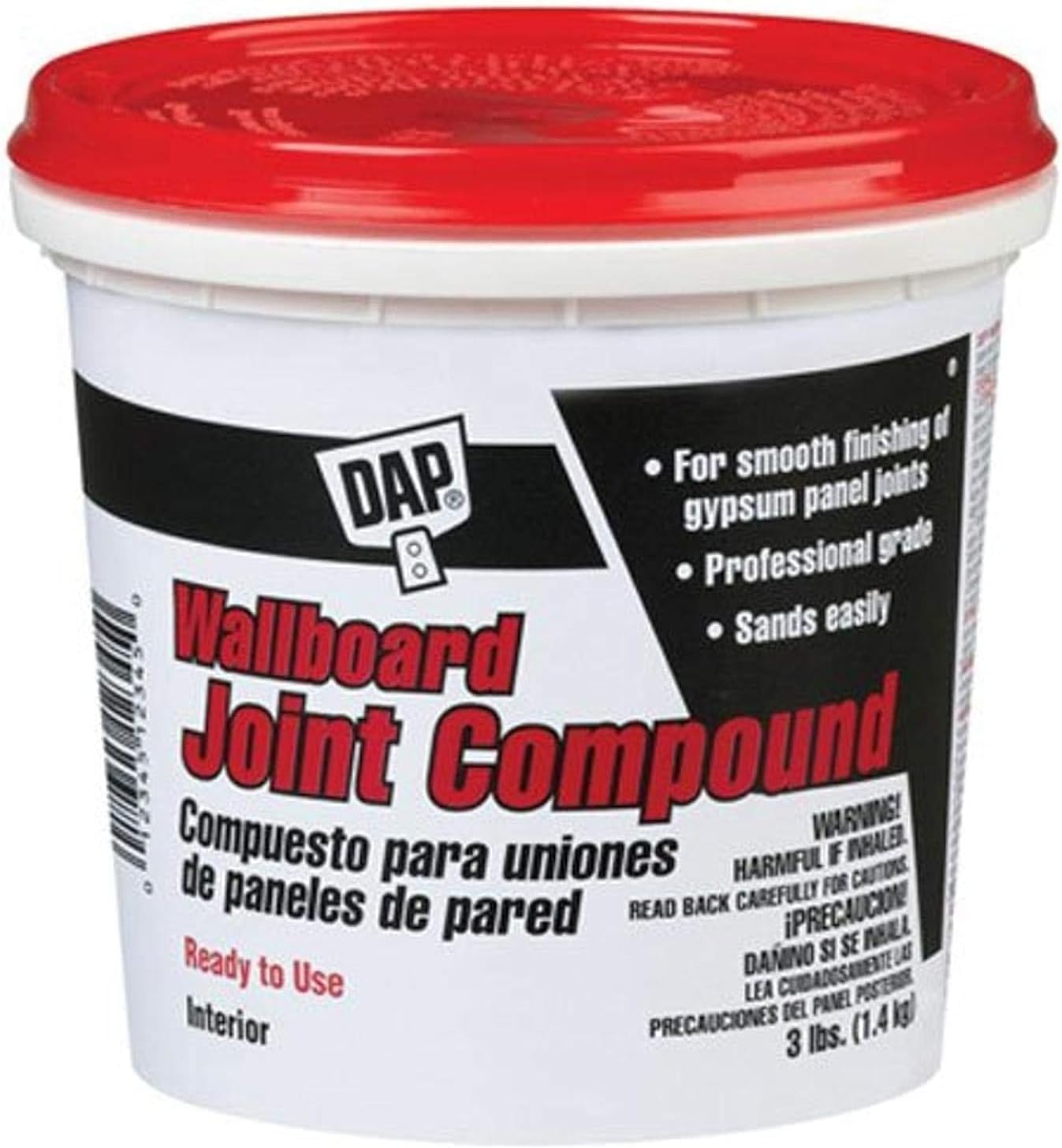 Dap 10100 Wallboard Joint Compound, White , 3-Pound