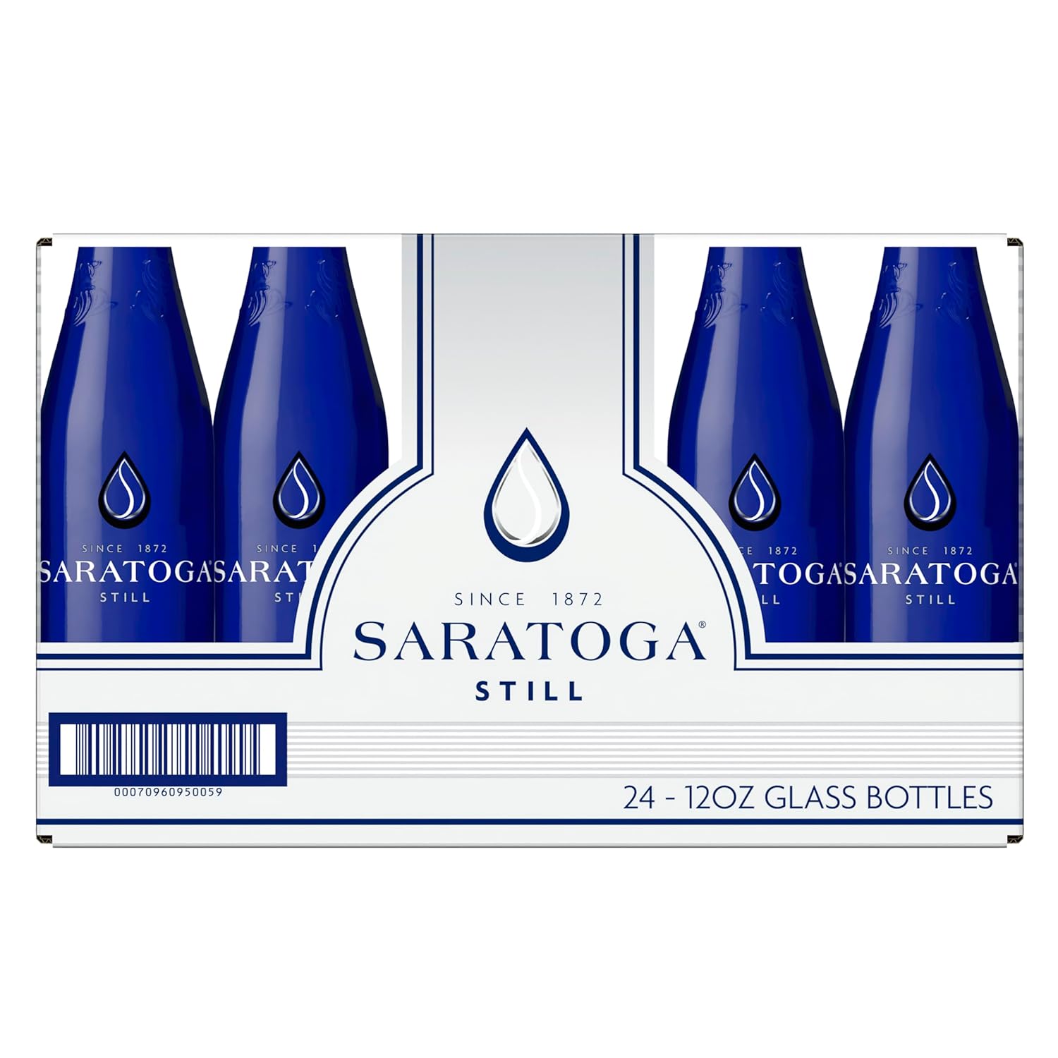 Saratoga Natural Spring Water - 12 oz. (Non-Carbonated, Pack of 24)