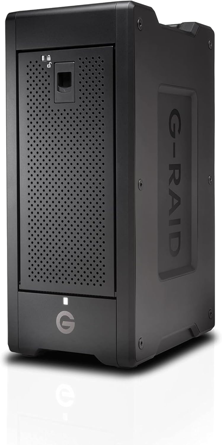 SanDisk Professional 192TB G-RAID Shuttle 8 - Transportable Enterprise-Class 8-Bay External Hard Drive, Thunderbolt 3 and USB-C, Hardware RAID, Up to 1690MB/s Read - SDPH48H-192T-NBAAB