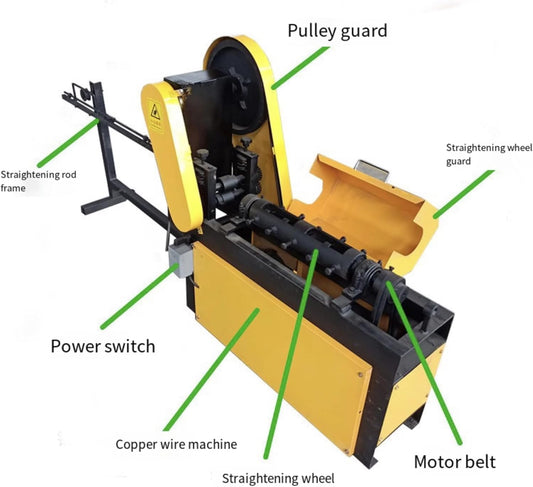 Small Steel Wire Straightening and Cutting Machine 2–4mm – Automatic Metal Wire Processing Equipment for Hardware & Industrial Use