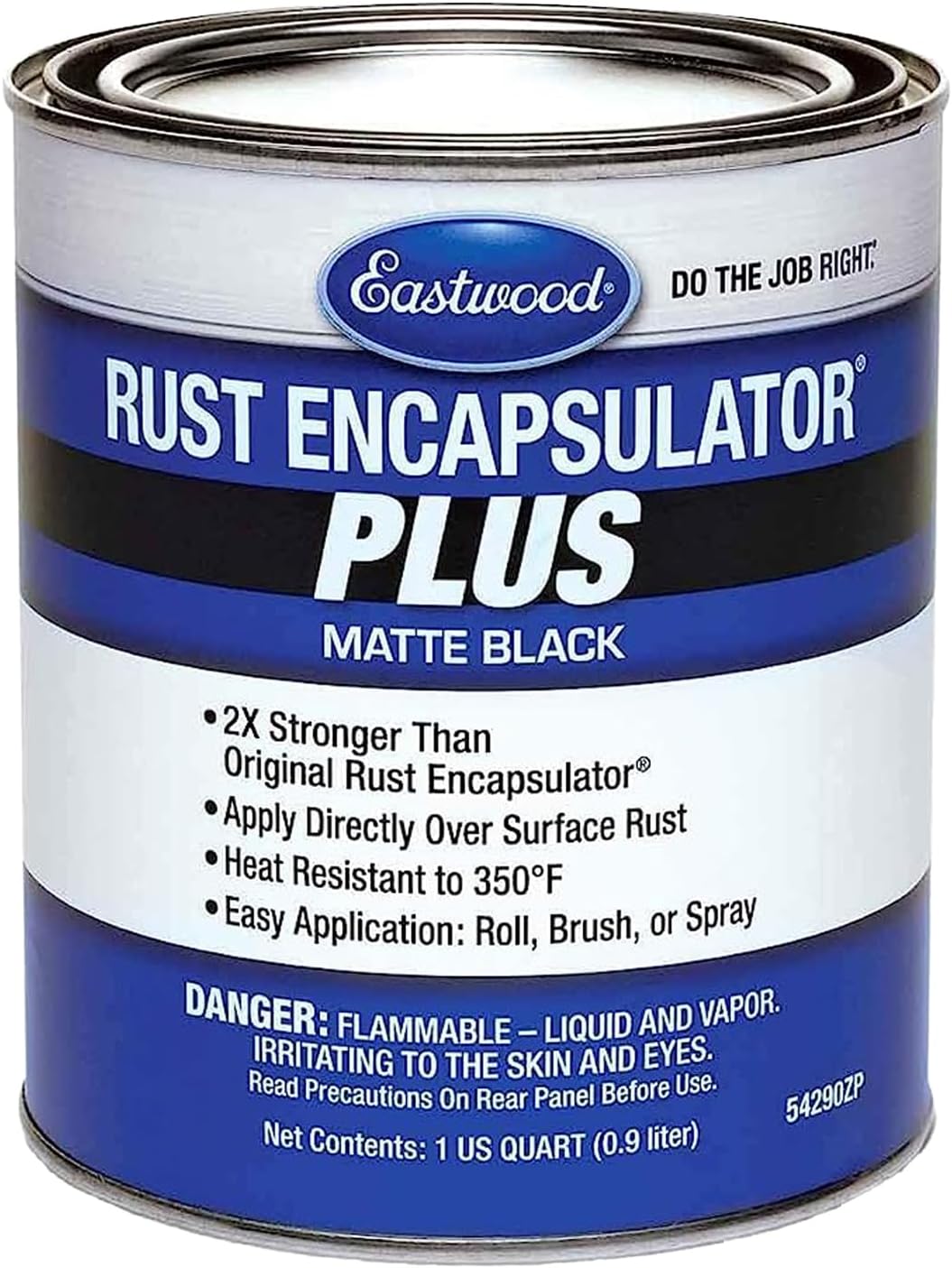 Eastwood Matte Black Rust Encapsulator Plus | Long Lasting Durable Finish 1 Coat Maximum Rust Protection | Heat Resistance up to 350 degrees Fahrenheit | 1 Quart, Matte Black