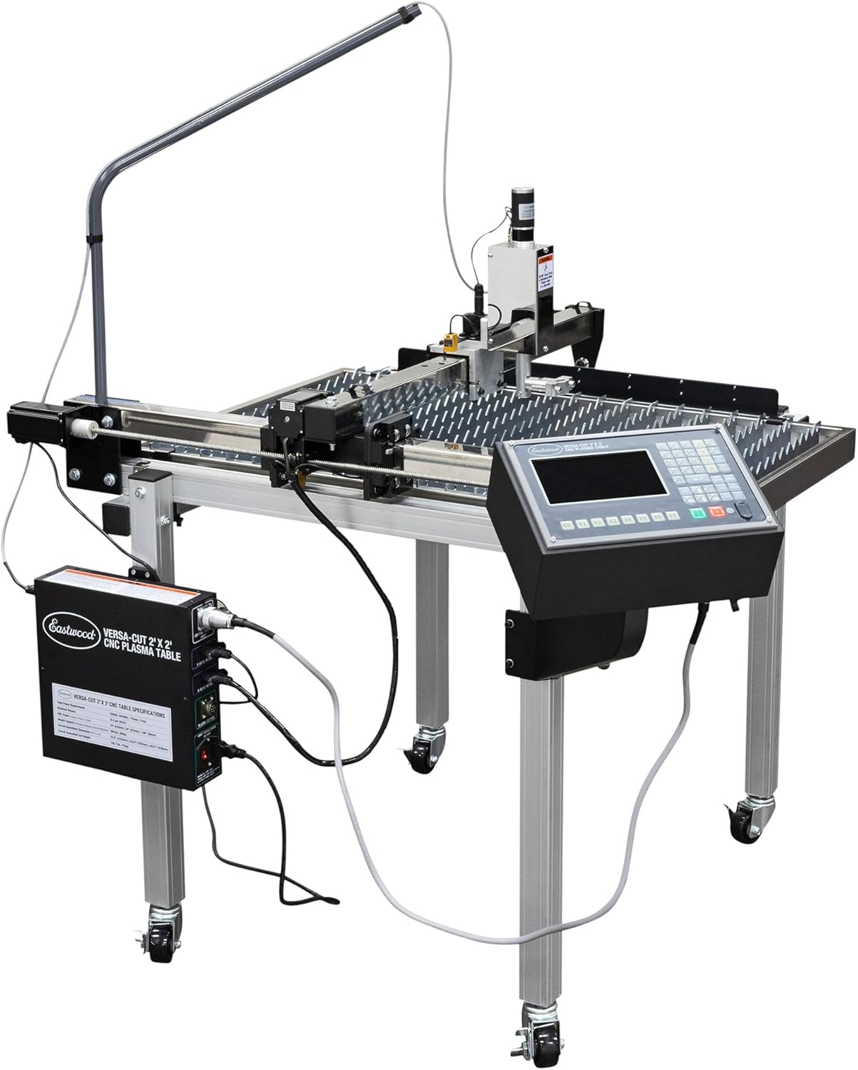 Eastwood Versa-Cut 2'X2' CNC Plasma Table for Plasma Cutter Machine and Metal Cutting Torch Machines | Intuitive LCD Touch Screen Display with CNC Controller & USB Port | 10 Gal Waterbed Capacity