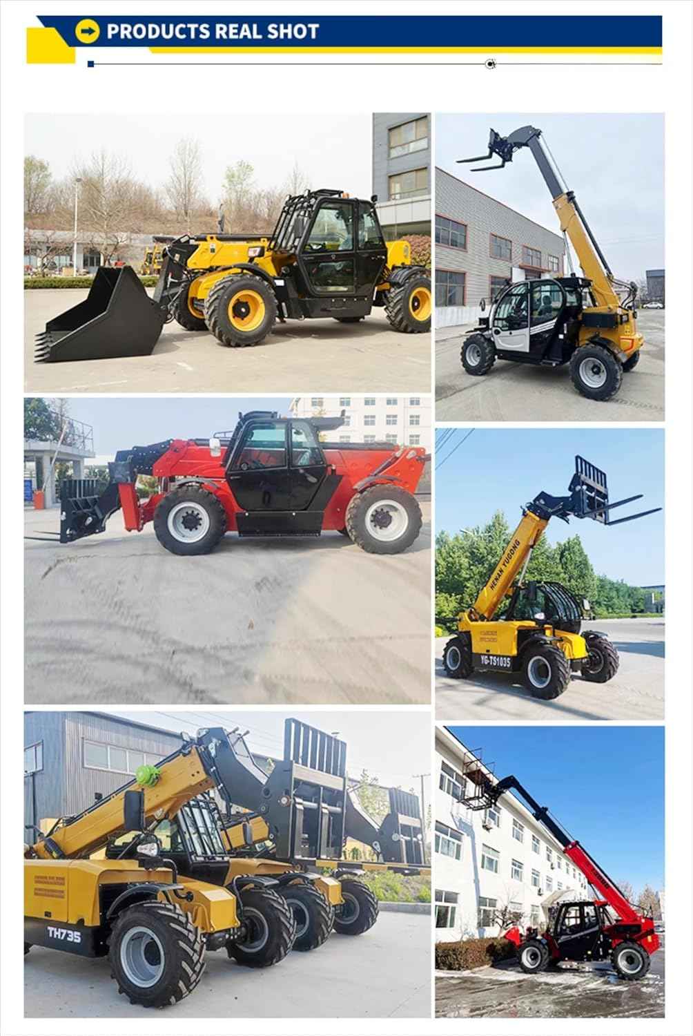 Telescopic Forklift with Robust Extendable Arm – Perfect for Construction, Agricultural, and Industrial Material Handling Needs