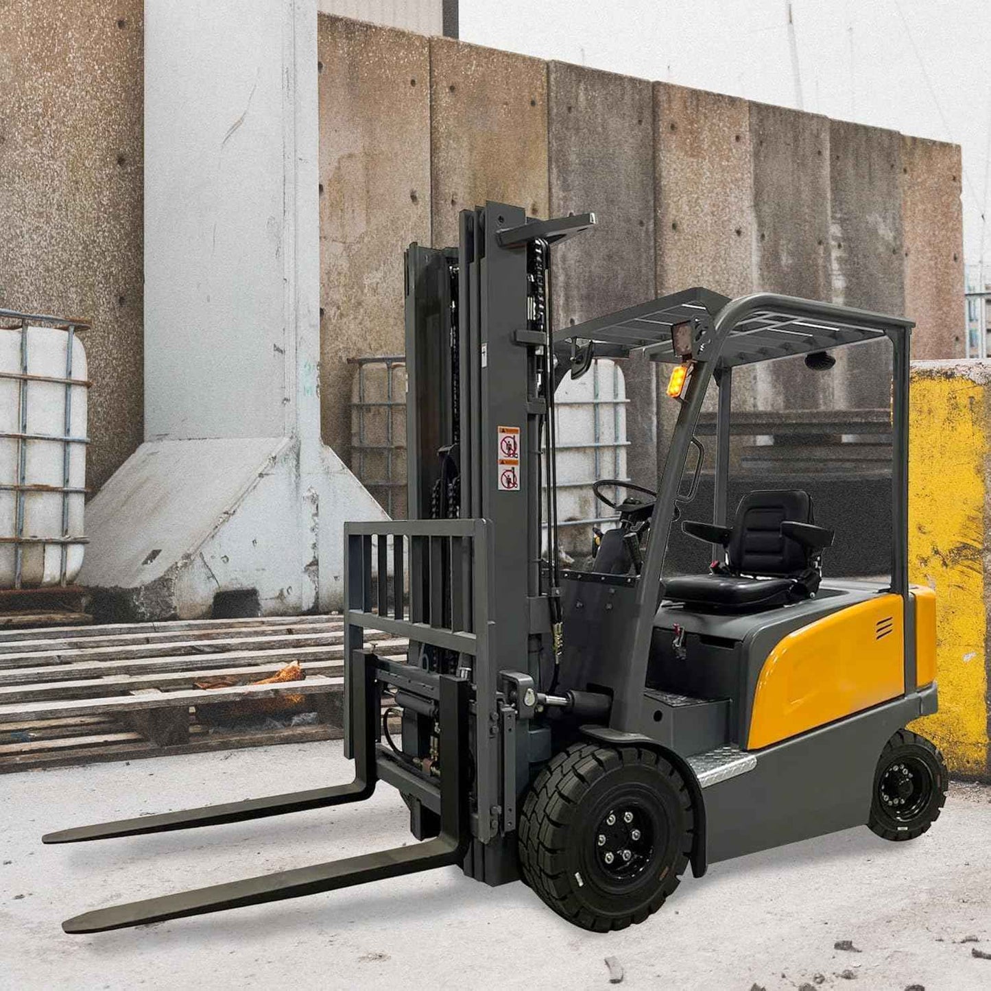 APOLLOLIFT 4-Wheel Electric Forklift Lead-Acid Battery Forklift 5500LBS 197" Lifting Height