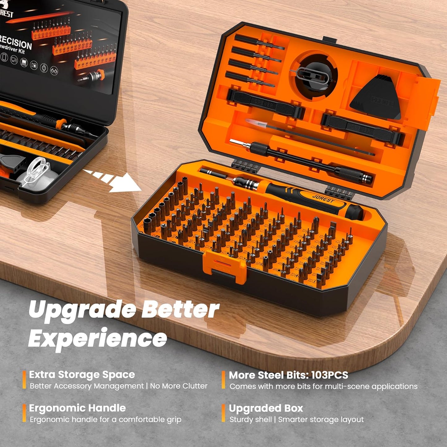 JOREST 115 in 1 Small Precision Screwdriver Set, Tool Gifts for Men Dad Him, Magnetic Repair Tool Kit for PC, Laptop, Tablet, iPhone, Macbook, Jewelers, PS5, Xbox, Switch, Game Console, Door &Chair