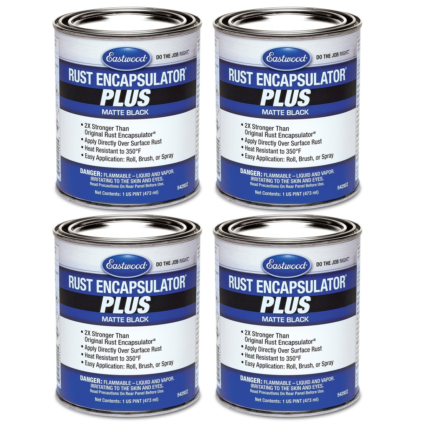 Eastwood Matte Black Rust Encapsulator Plus | Long Lasting Durable Finish 1 Coat Maximum Rust Protection | Heat Resistance up to 350 degrees Fahrenheit | 1 Quart, Matte Black