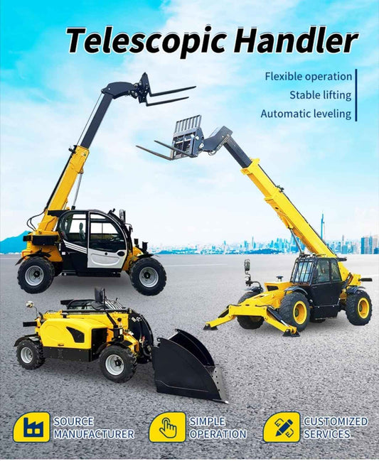 Telescopic Loader Telehandler – Industrial Forklift with High Lift Capacity and Long Reach for Warehouse Operations, Loading, and Unloading