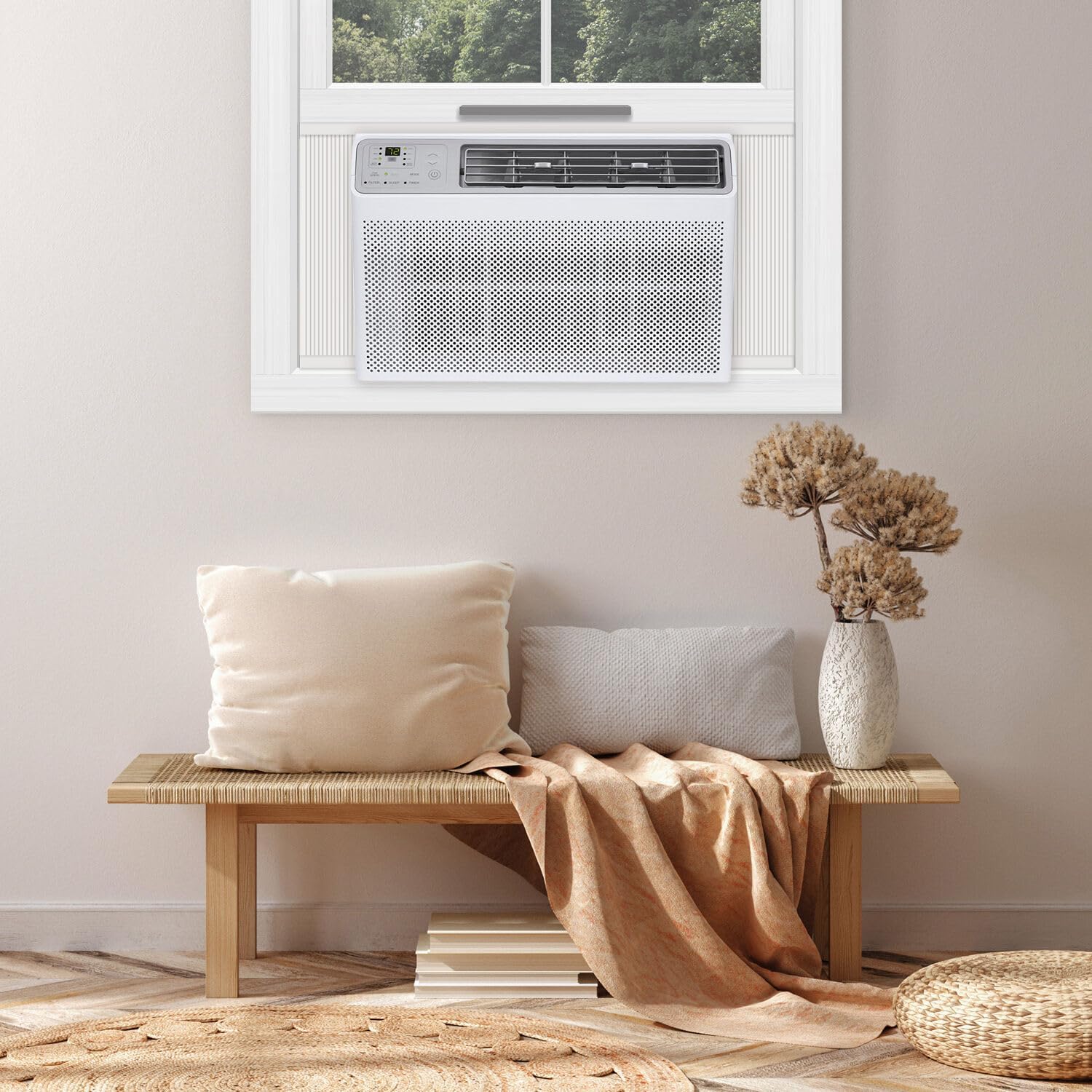 TCL H8W35W 8,000 8000 BTU Smart Window Air Conditioner, Fan & Dehumidifier, 350 Sq. Ft, Remote Control, Compatible with Alexa/Google Assistant, White