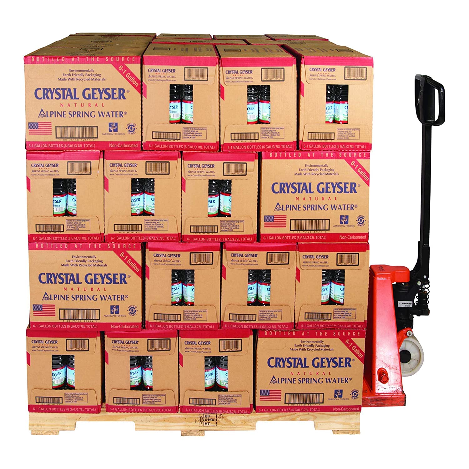 Crystal Geyser Pallet Of 84 Cases, Of Alpine 100% Natural Spring Water, 24 16.9oz bottles per Case, Bottled at The Source