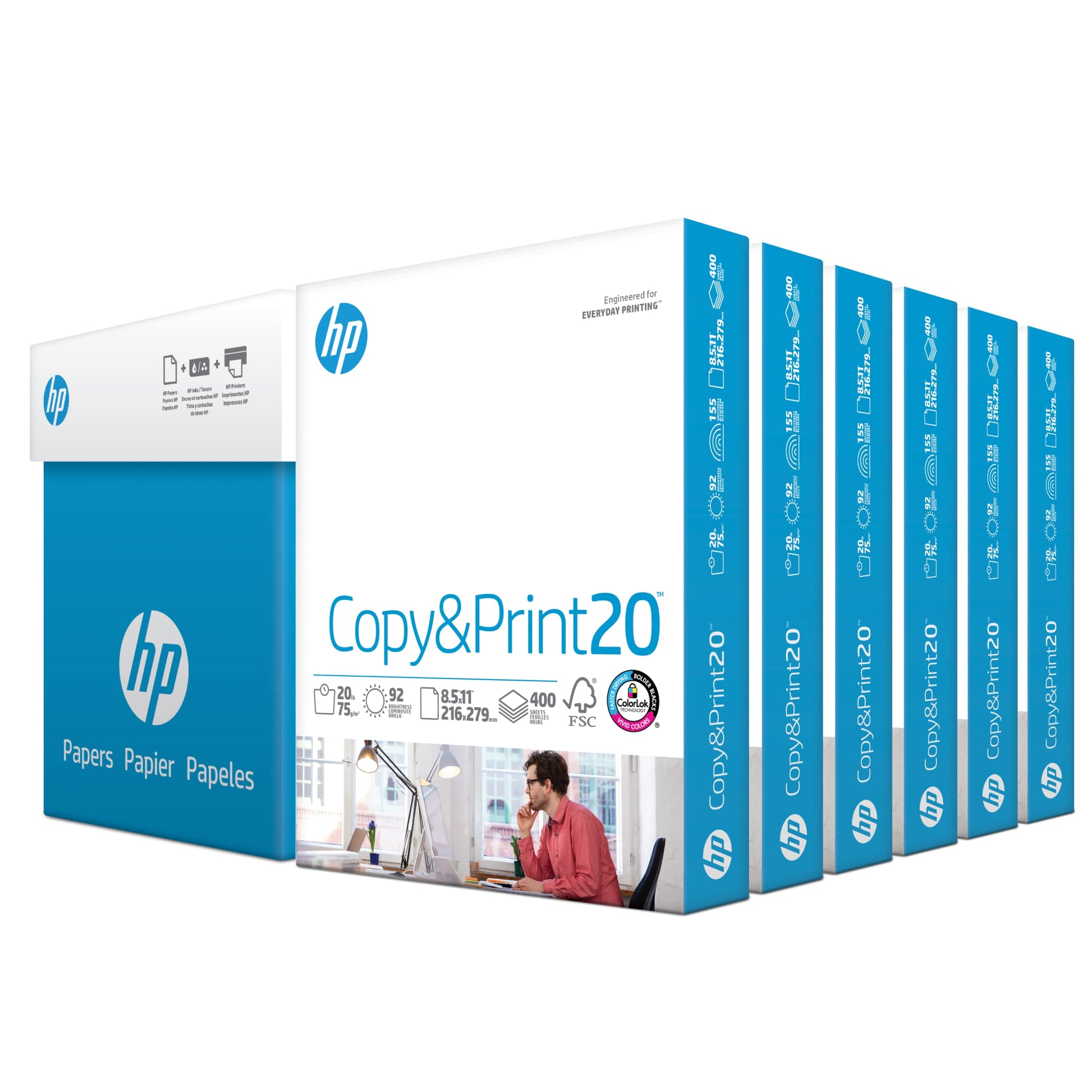 HP Printer Paper | 8.5 x 11 Paper | Copy &Print 20 lb | 1 Pallet - 40 Case - 200,000 Sheets | 92 Bright | Made in USA - FSC Certified | 200060P