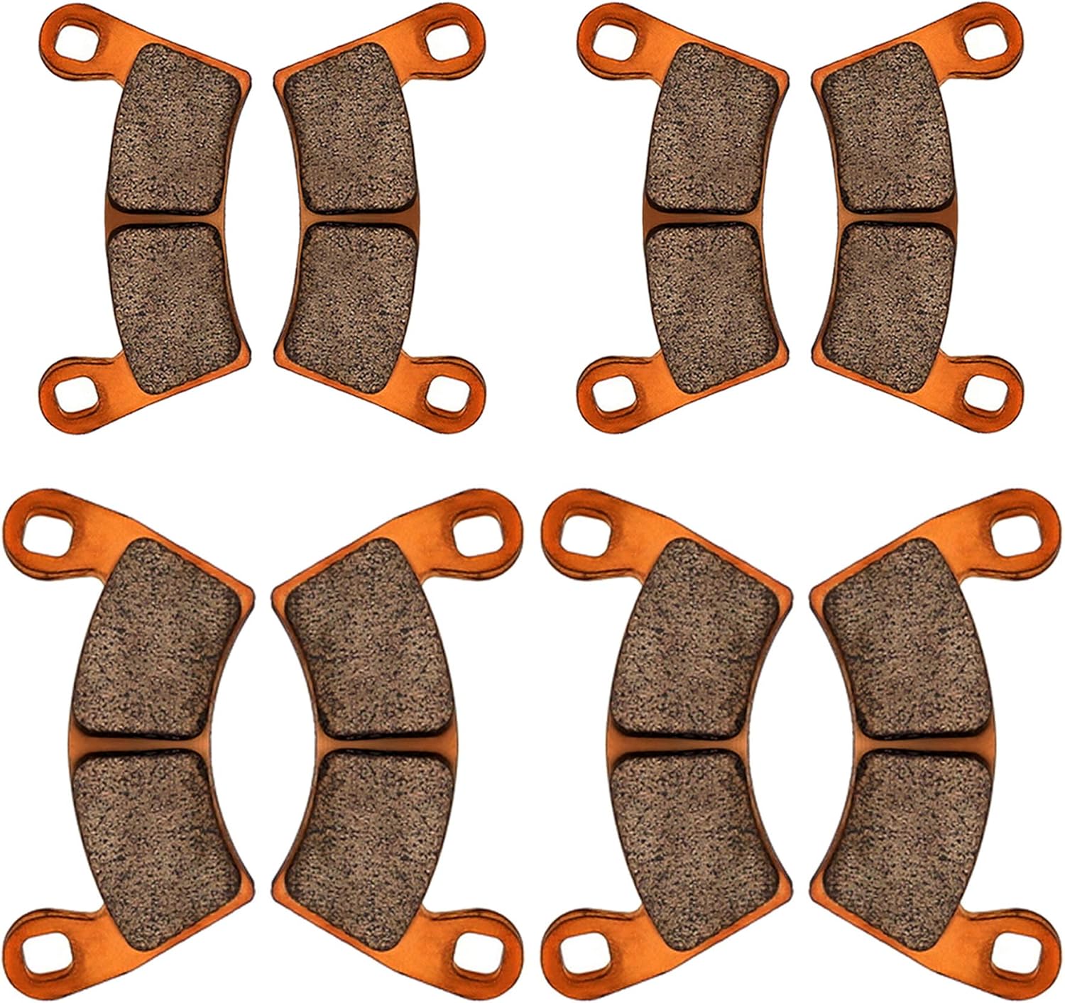 Zinger Brake Pads for Polaris Ranger XP 1000 2018-2023,Polaris General 1000 EPS 2016-2023,Ranger Crew XP 1000 2020-2023,General 1000 Sport 2020-2025,4 Set Front and Rear Sintered Copper Brake Pads