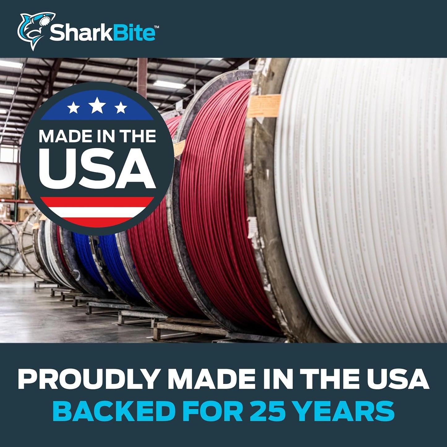SharkBite 3/4 Inch x 300 Feet Blue PEX-B, Made in the USA, Flexible Water Pipe Tubing for Plumbing, U870B300