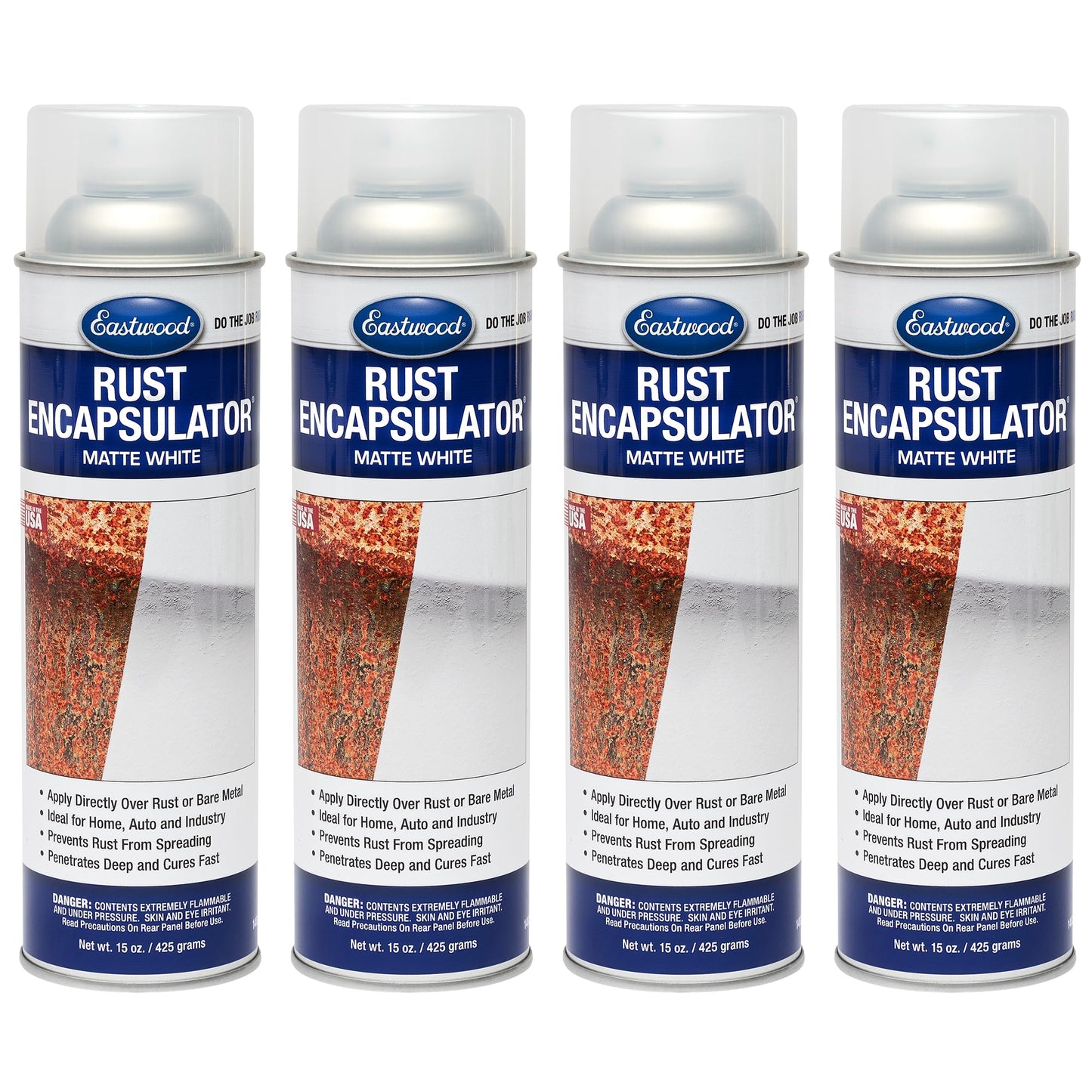 Eastwood Rust Encapsulator Aerosol | Quick Drying with UV Resistance and Heat Resistance up to 400 Degrees Fahrenheit | 15 Oz, Black | 2 Pack